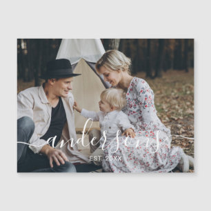 Custom photo with family name and established year