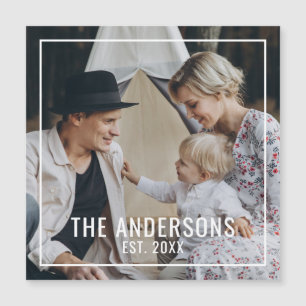 Custom photo with family name and established year