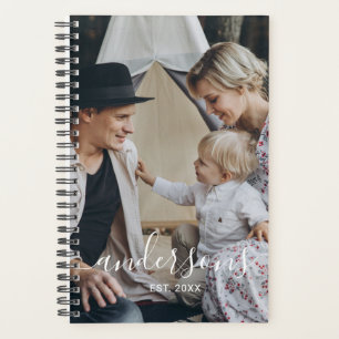 Custom photo with family name and established year planner