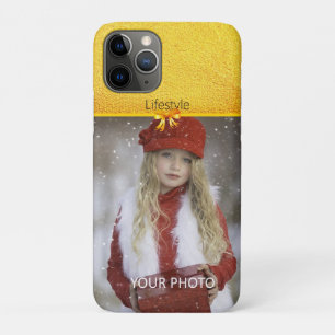Custom Photo with Golden Accent iPhone 11 Pro Case