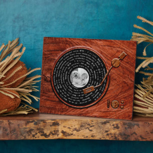 Custom Photo With Love Message Rustic Wood Photo  Plaque