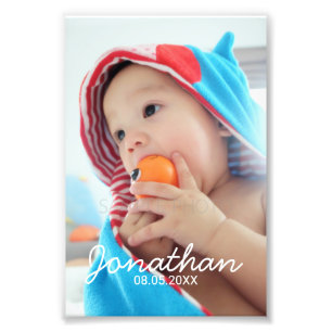 Custom Photo with Name and Date Print