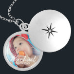 Custom Photo with Name and Date Silver Plated Necklace<br><div class="desc">Create your own personalized photo gift by add your own photo, from your beloved family photo to your adorable pet photo, to make your design unique. Decorate with custom name and date. Perfect as baby announcement gift, birthday gift and gift for any special occasions. Please Note: Photos shown on product...</div>