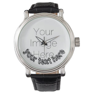 Custom Photo with Personalized text  Watch