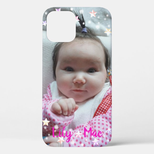 Custom Photo with Star Lights decoration Case-Mate iPhone Case (Back)
