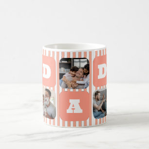 Custom Photo with Stripes pattern Mug for Dad 