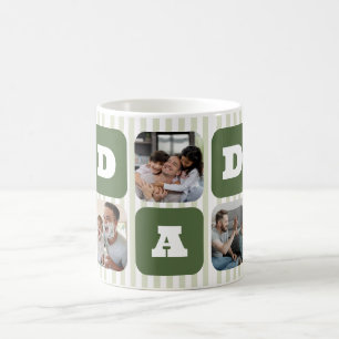 Custom Photo with Stripes pattern Mug for Dad 
