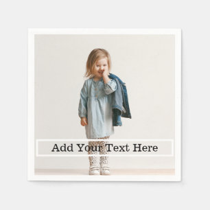 Custom Photo With Text Napkins