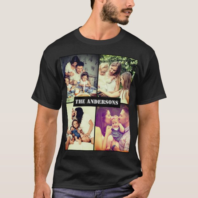 Custom photo with text T-Shirt (Front)