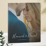 Custom Photo with Whimsical Script  Faux Canvas Print<br><div class="desc">Personalize this faux canvas with your favourite photo! We've included sample text in white, including first names in a lively whimsical script. But please don't feel limited by our example format that uses first names and a date! You can replace the sample names and date with any type of message,...</div>