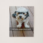 Custom Photo with Your Own Snap Chat Meme Jigsaw Puzzle<br><div class="desc">A fun way to capture memories and share them with friends. Add a vertical photo and your favourite caption to make a cool gift for friends.</div>