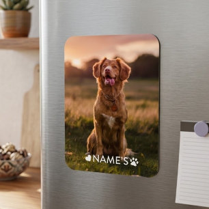 Custom Photo With Your Pet Dog Name Picture On Magnet