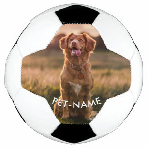 Custom Photo With Your Pet Dog Name Picture On Soccer Ball