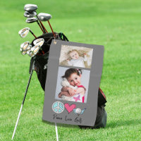 Custom Photo Woman Grandma Mom Peace Love Golf 