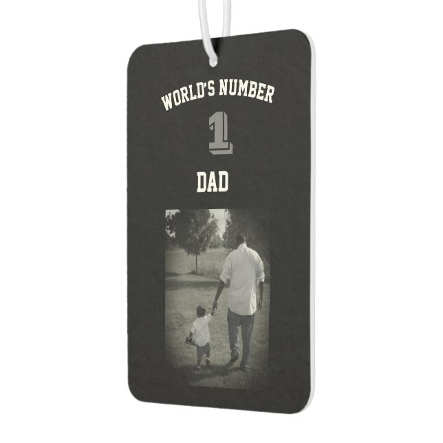 Custom Photo World’s Number One Dad Grandpa Uncle Air Freshener (Left)