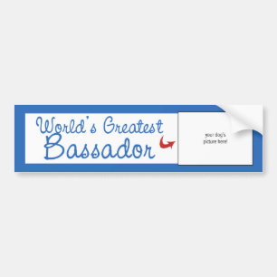 Custom Photo! Worlds Greatest Bassador Bumper Sticker