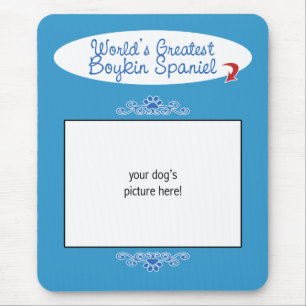 Custom Photo! Worlds Greatest Boykin Spaniel Mouse Pad