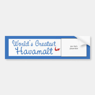 Custom Photo! Worlds Greatest Havamalt Bumper Sticker