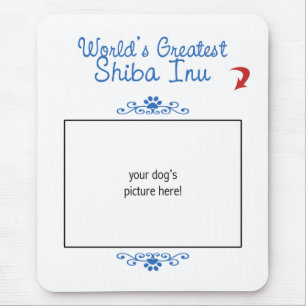 Custom Photo! Worlds Greatest Shiba Inu Mouse Pad