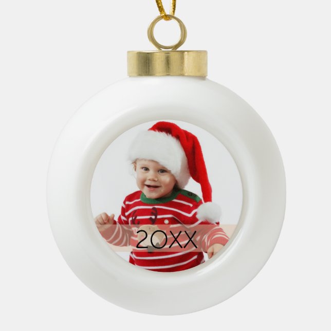 Custom Photo Year Ornament (Front)