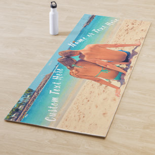 Custom Photo Yoga Mat Your Photos and Text Name