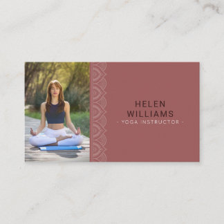 custom photo yoga meditation wellness business card
