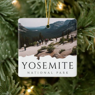 Custom Photo Yosemite National Park Souvenir Ceramic Ornament