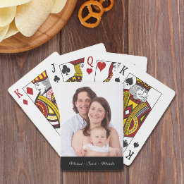 Custom Photo Your Name Playing Cards