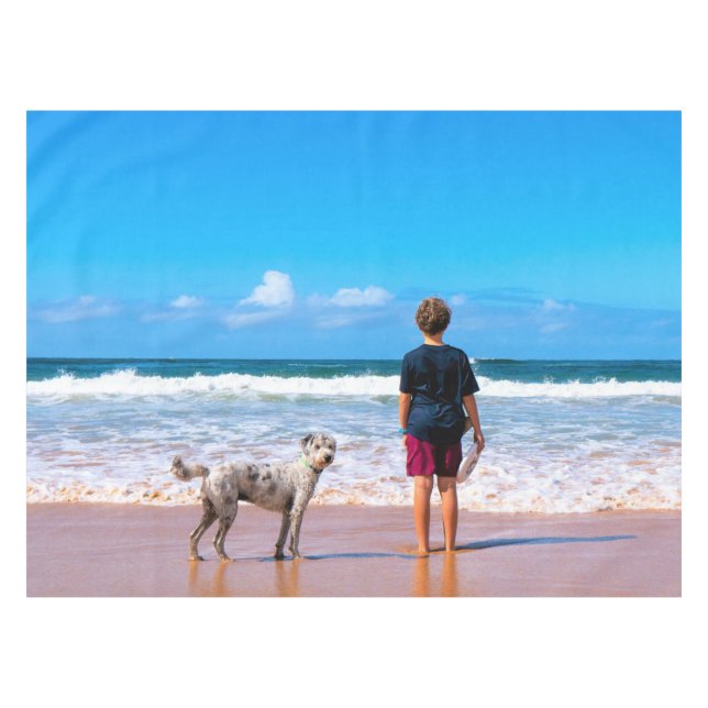 Custom Photo - Your Own Design - I Love My Pet  Tablecloth (Front (Horizontal))