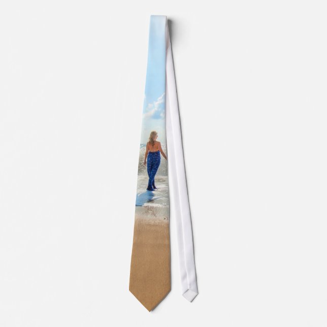 Custom Photo Your Own Design Personalized Neck Tie (Front)