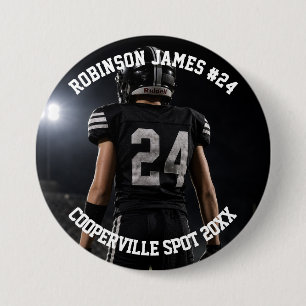 Custom Photo Your Sports Personalized Team Phot 3 Inch Round Button