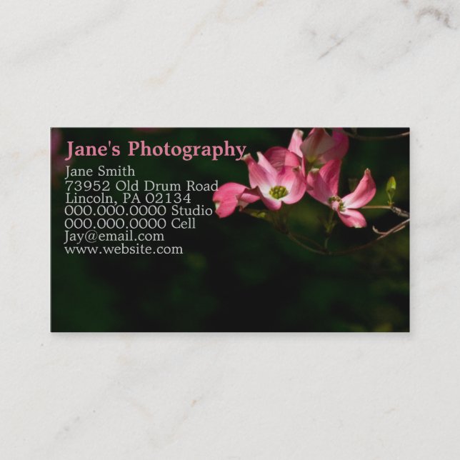 Custom Photography Business Cards (Front)