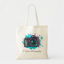 Custom Photography Camera Tote Bag