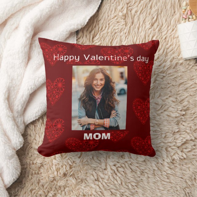 Custom photography mom valentine's day  throw pillow (Blanket)