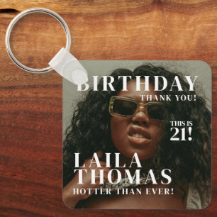 Custom Photos Birthday Party Magazine Cover Keychain
