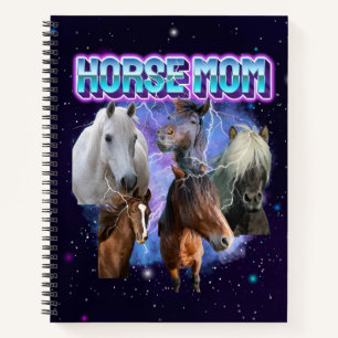 Custom Photos Bootleg Rap 90's Horse Mom Notebook