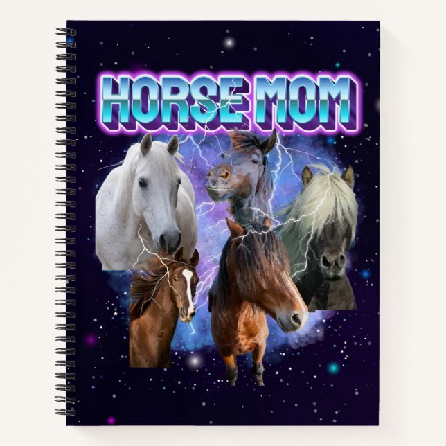 Custom Photos Bootleg Rap 90's Horse Mom  Notebook (Front)