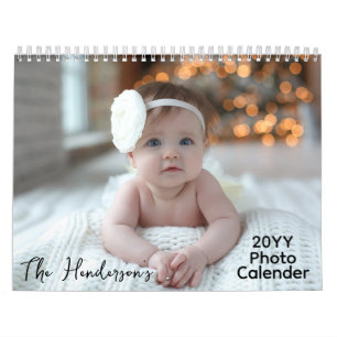 Custom Photos Calendar   Editable Year Text