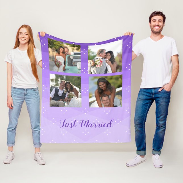 Custom Photos For Marriage Fleece Blanket (In Situ)