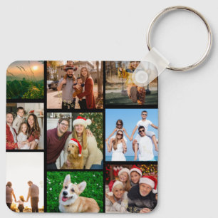 Custom Photos Keychains, Double Sided 9 Photos Keychain