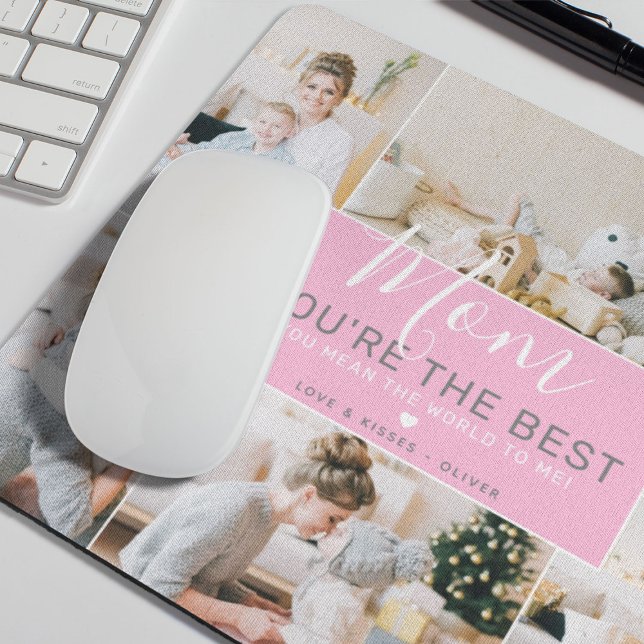 Custom Photos Mom You Are the Best | Personalized Mouse Pad (Creator Uploaded)