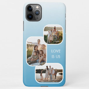 Custom Photos On Ombre Light Summer Sky Blue White iPhone 11Pro Max Case
