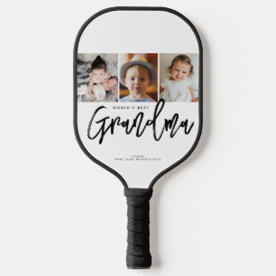 Custom Photos Personalized World’s Best Grandma Pickleball Paddle