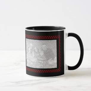Custom Photos   Red Black Chequerboard Mug
