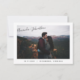 Custom Photos Vintage Wedding Save The Date Card