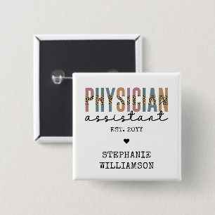 Custom Physician Assistant Physician Associate 2 Inch Square Button