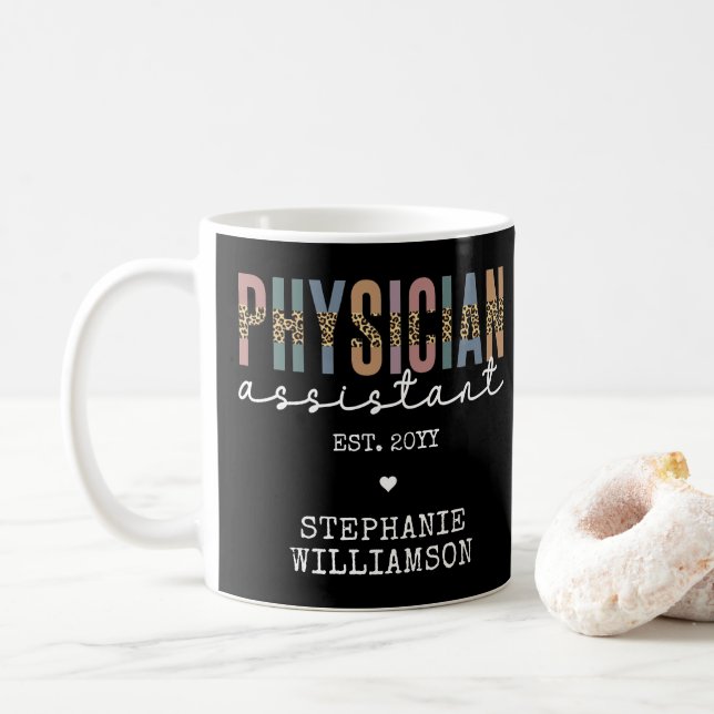 Custom Physician Assistant Physician Associate PA Coffee Mug (With Donut)