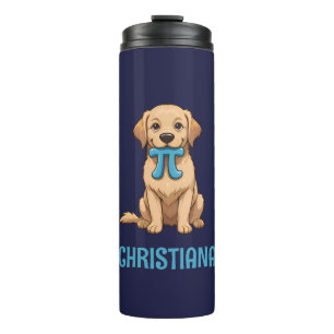 Custom Pi Day Dog With Pi Symbol   Happy Pi Day Thermal Tumbler