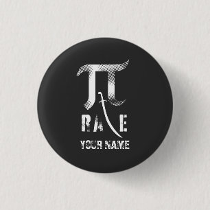 Custom Pi Day Pi Rate 1 Inch Round Button