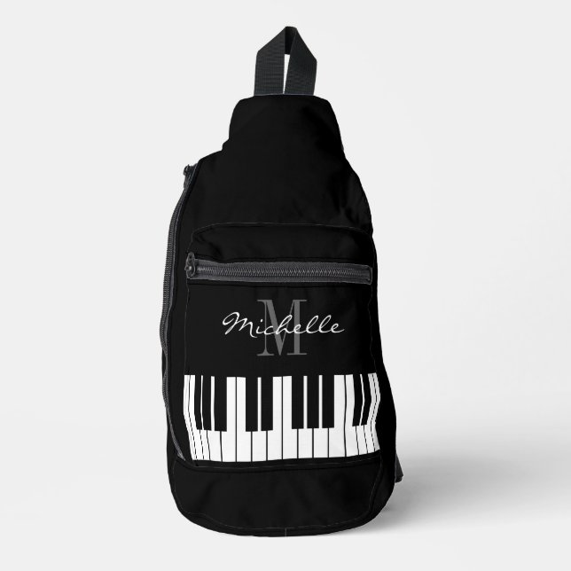 Custom piano keys sling bag for teacher or student (Front)
